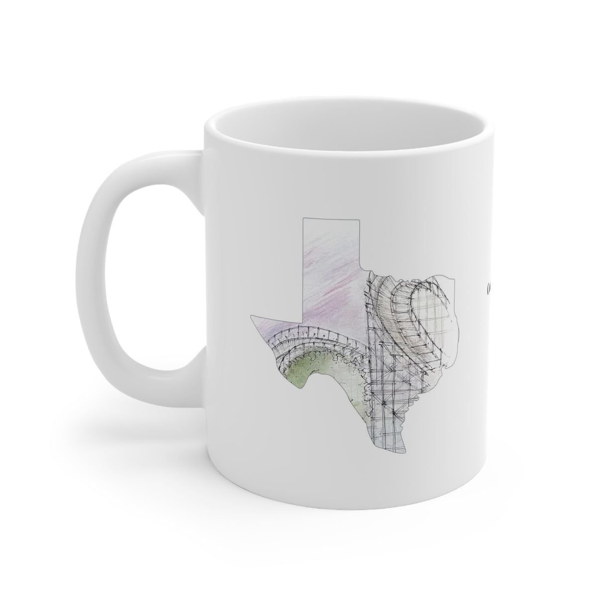 San Antonio Wooden Coaster Mug