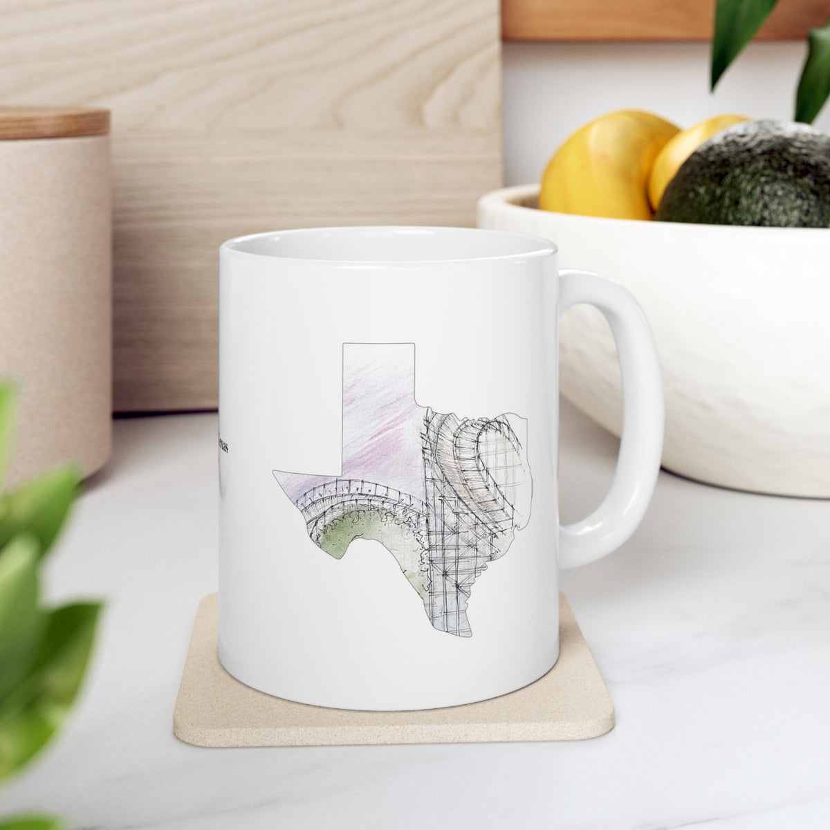 San Antonio Wooden Coaster Mug – view 7