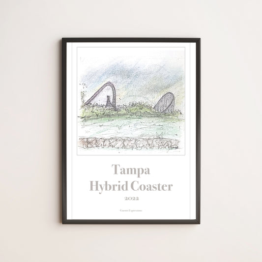 Iron Gwazi Roller Coaster Inspired Artwork
