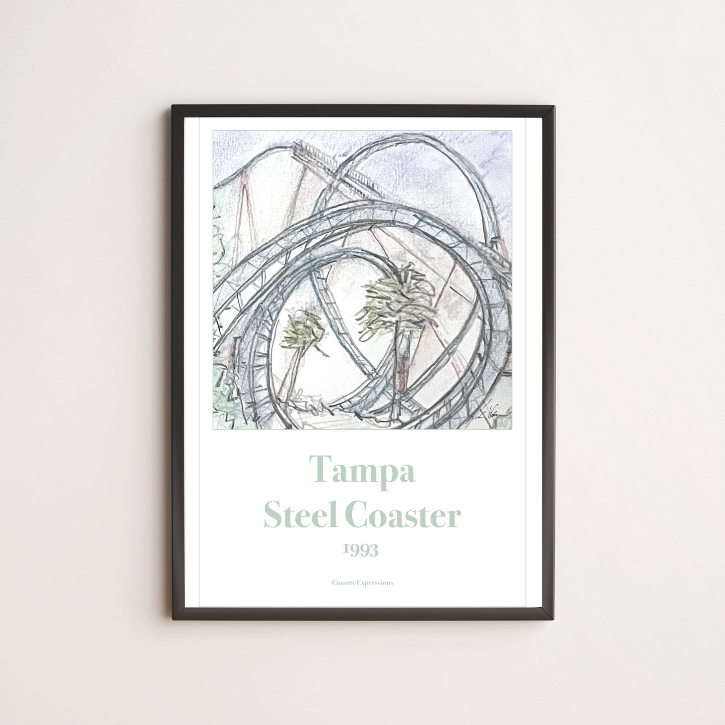 Kumba Roller Coaster Inspired Artwork
