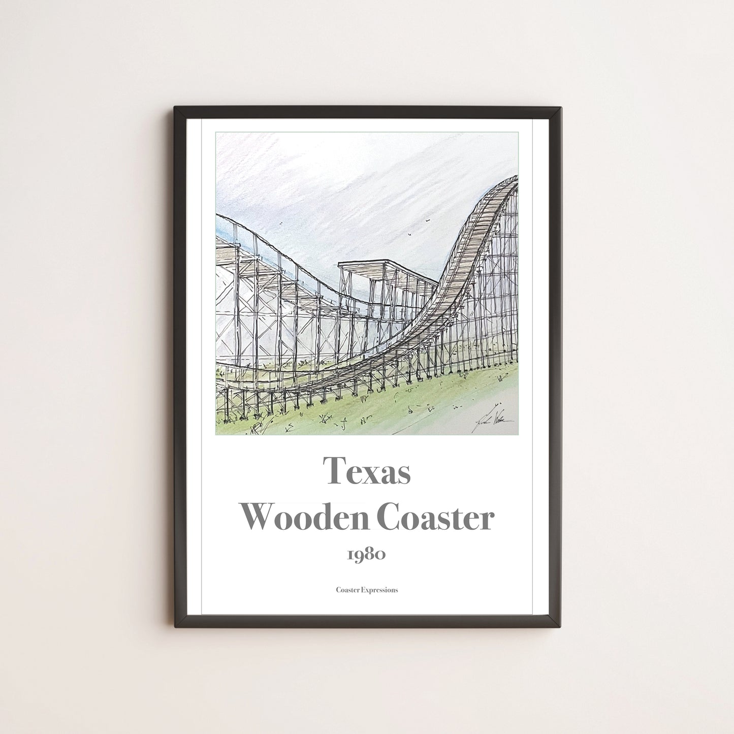 Judge Roy Screams Roller Coaster Inspired Artwork